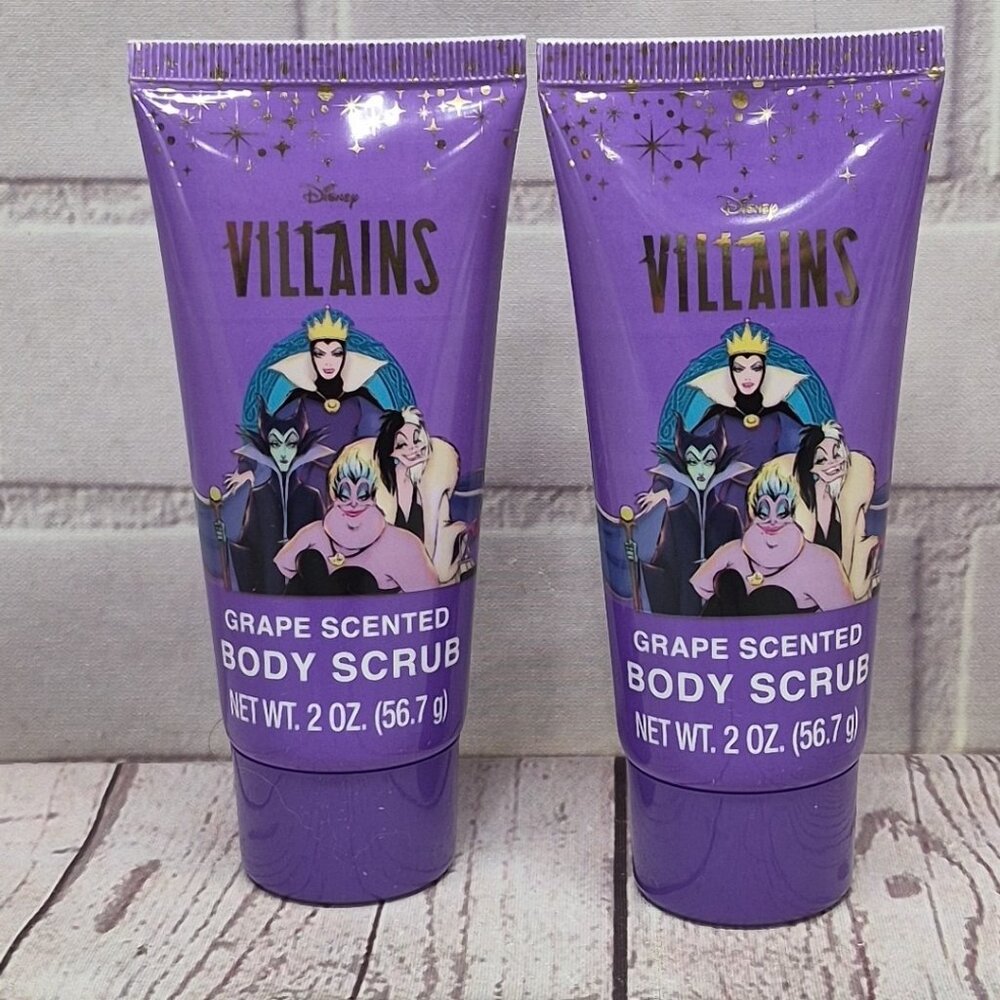 2 Pack~ Disney Villains Grape Scented Body Scrub 2oz
